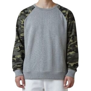 Cedarwood State Camo Raglan Crewneck | Men's Size M Long Sleeve Pullover